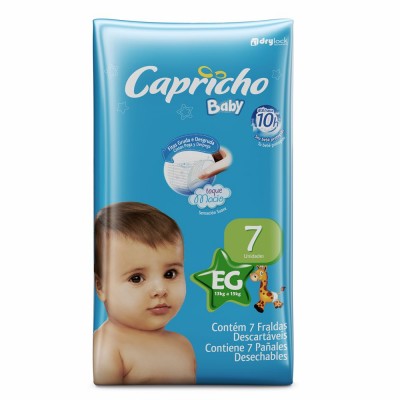 Fralda Descartável Infantil Baby Regular 7un Eg (13kg A 15kg)