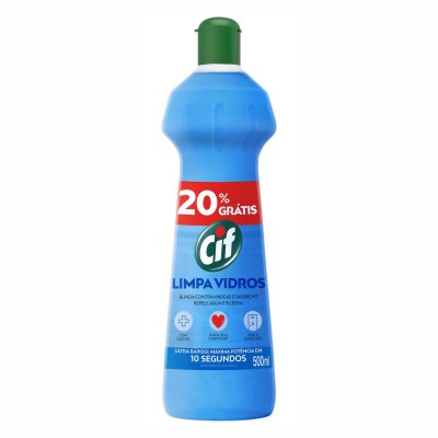 Limpador De Uso Geral Limpa-Vidro Líquido Cif Squeeze 500ml Grátis 20%