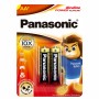 Pilha Alcalina Aa (Pequena) 1,5 Volts Panasonic Cartela Com 2 Unidades Lr06-2b