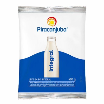 Leite Em Pó Integral Piracanjuba Sachê 400g