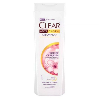 Shampoo Anticaspa Flor De Cerejeira Com Bio Booster Clear Frasco 200ml