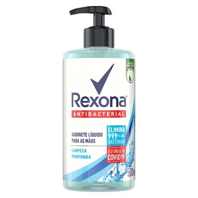 Sabonete Líquido Antibacterial para as Mãos Rexona Limpeza Profunda Frasco 500ml