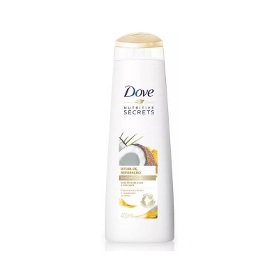 Shampoo Com Óleo De Coco E Cúrcuma Dove Nutritive Secrets Ritual De Reparação Frasco 400ml