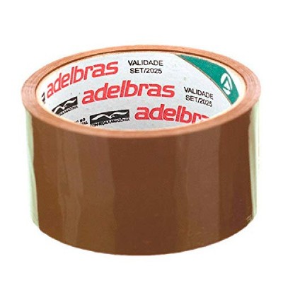 Fita Adesiva Adelbras Marrom Embalagem 40m X 48mm