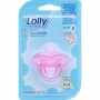 Chupeta Lolly 100% Silicone Rosa Ortodôntico Tamanho 2