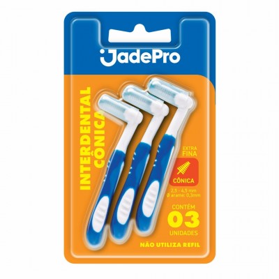 Escova  Dental Jadepro Interdental Extra Fina Com  3undades