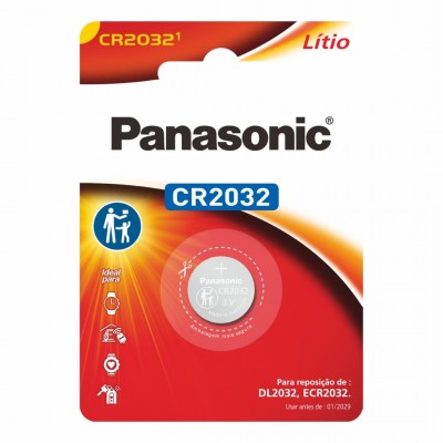 Bateria Lithium 3 Volts Panasonic Cartela Individual Cr2032