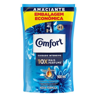 Amaciante De Roupa Concentrado Com Óleo De Argan Cuidado Essencial Comfort Cuidado Intensivo Sachê 900ml Refil 