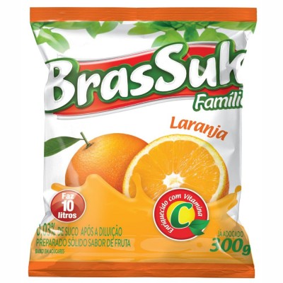 Refresco Em Pó Brassuk Laranja 300gr