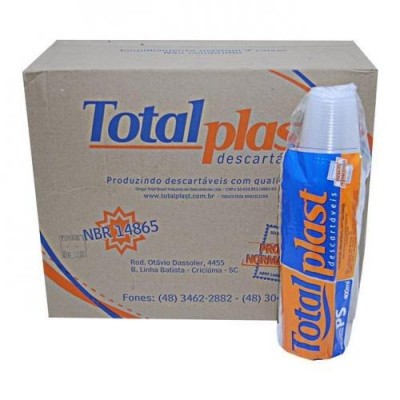 Copo Descartável Branco P/ Chopp Totalplast 500ML Totalplast