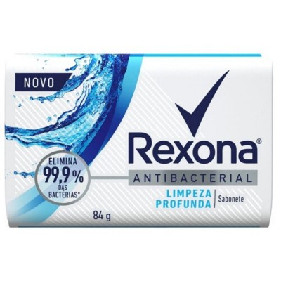 Sabonete Barra Antibacterial Rexona Limpeza Profunda 84g