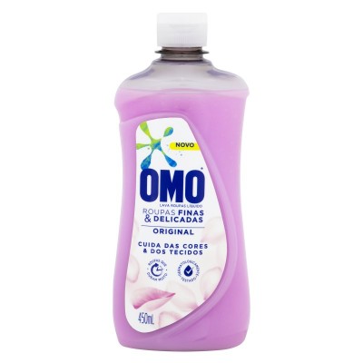 Sabão Líquido Roupas Finas E Delicadas Original Omo Frasco 450ml