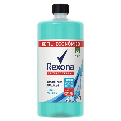 Sabonete Líquido Antibacterial para as Mãos Rexona Limpeza Profunda Frasco 1L