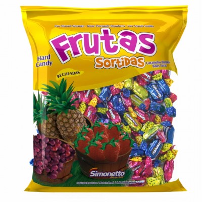 Bala De Frutas Sortidas Recheadas Simonetto 400g