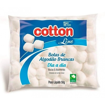 Algodão Bola Branca Cotton Line Pacote 50g