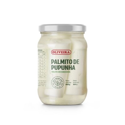 Palmito Pupunha Tolete Vidro 300g