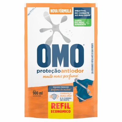 Sabão Líquido Omo Proteção Antiodor Sachê 900ml