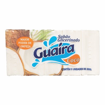 Sabão Barra Guaira Super Coco 5x200g