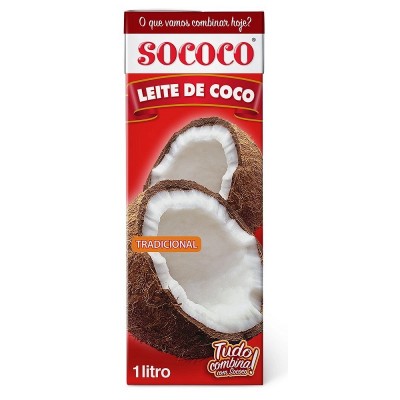 Leite de Coco Tradicional Sococo Caixa 1l