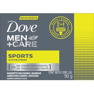 Sabonete Em Barra Sports Active Fresh Dove Men Care Caixa 90g