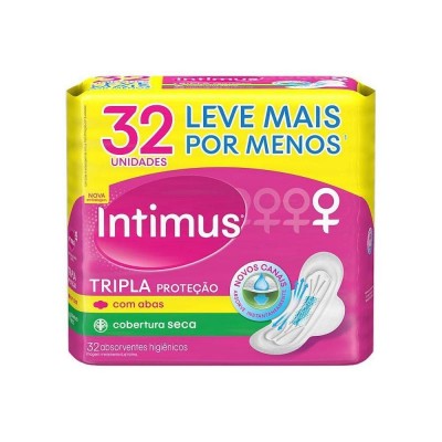 Absorvente Intimus Gel Tripla Proteção Seca C/Abas Leve+ Pague-