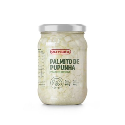 Palmito Pupunha Picado Oliveira Vidro 300g