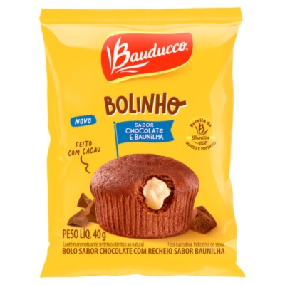 Bolinho Bauducco Chocolate Recheio Baunilha 40g