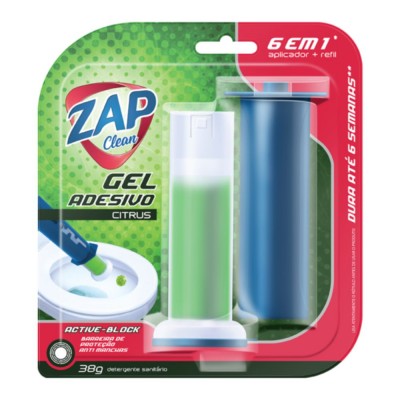 Gel Sanitário Adesivo Zap Citrus C/aplic 38g