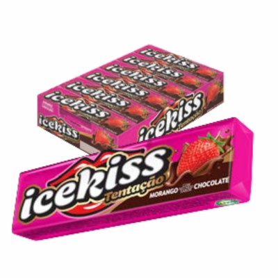 Drops Duro Icekiss Tentação Morango 29g