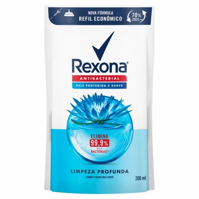 Sabonete Liquido Rexona Antibacteriano Limpeza Profunda Sachê 200ml