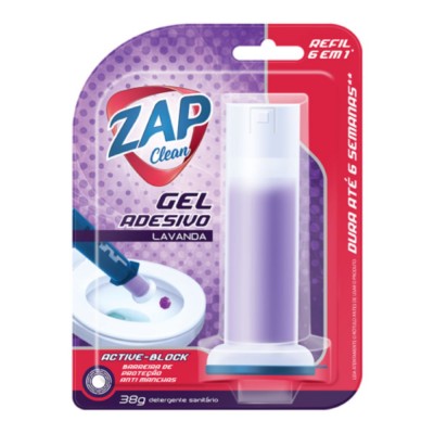 Gel Sanitário Adesivo Zap Lavanda Refil 38g