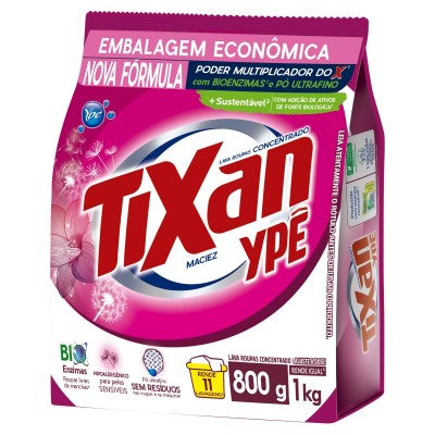 Sabão em Pó Ype Tixan Maciez Sachê 800g