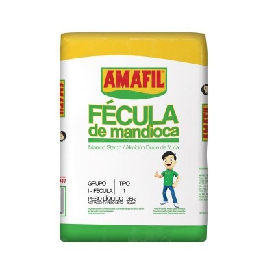 Fécula De Mandioca  Branca Amafil 25kg