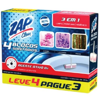 Bloco Sanitário Zap Clean Leve4 Pague3