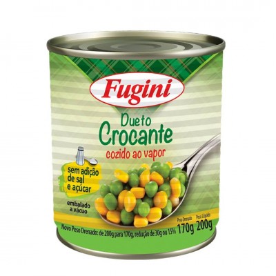 Dueto Fugini Crocante Ervilha/ Milho Lata 170g