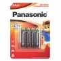 Pilha Alcalina Aaa (Palito) 1,5 Volts Panasonic Cartela Com 4 Unidades Lr03-4b