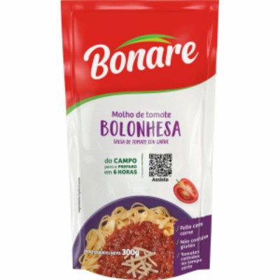 Molho de Tomate Bonare Bolonhesa Sachê 300g