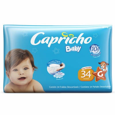 Fralda Capricho Baby Mega Pacotão g