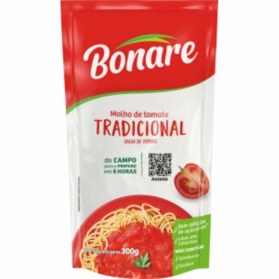 Molho de Tomate Bonare Tradicional Sachê 300g