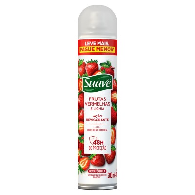 Desodorante Suave Aerosol Antitranspirante Frutas Vermelhas 200ml