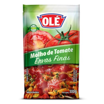 Molho De Tomate Olé Ervas Finas Sachê 300g