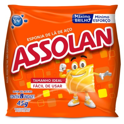 Lã de Aço Assolan 8un 45g