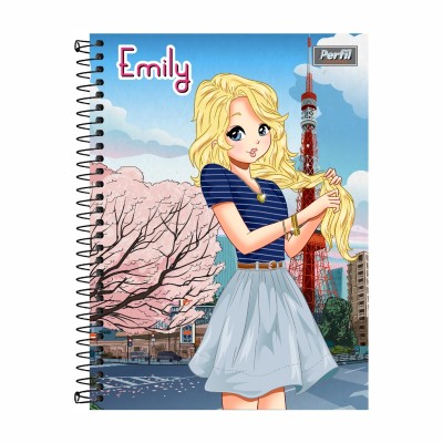 Caderno Emily 1/4 96 Folhas