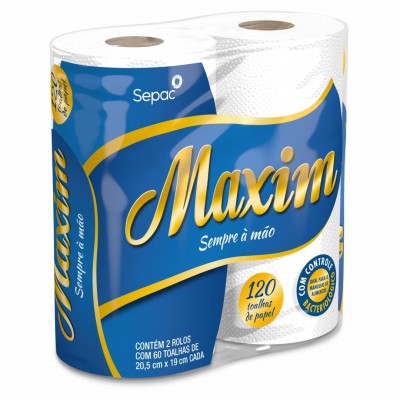 Toalha de Papel Maxim 20,5x19 120un