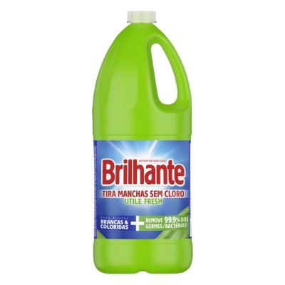 Sanitizante Tira-Manchas Líquido Roupas Brancas E Coloridas Fresh Sem Cloro Brilhante Utile Frasco 2l