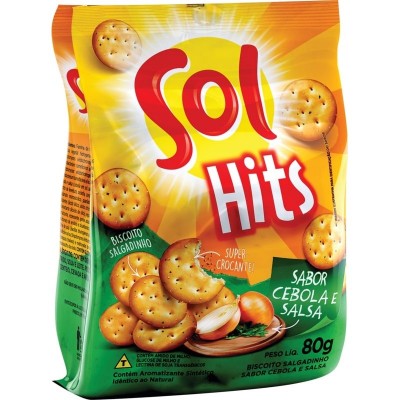 Biscoito Salgado Sol Hit Cebola E Salsa 80gr