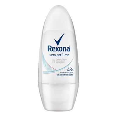 Desodorante Roll-On Sem Perfume 48h Rexona 50ml