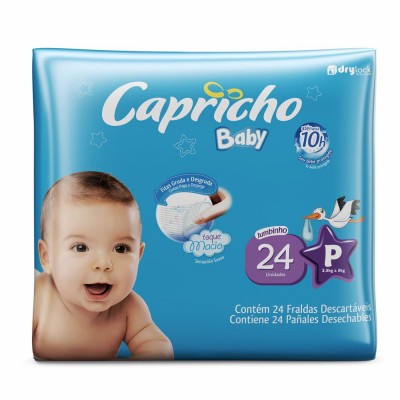 Fralda Descartável Infantil Baby Jumbinho 24un P (3,5kg A 5kg)