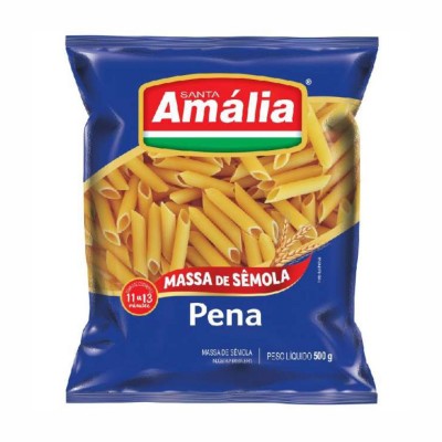 Macarrão Santa Amália Pena Sêmola Azul 500gr