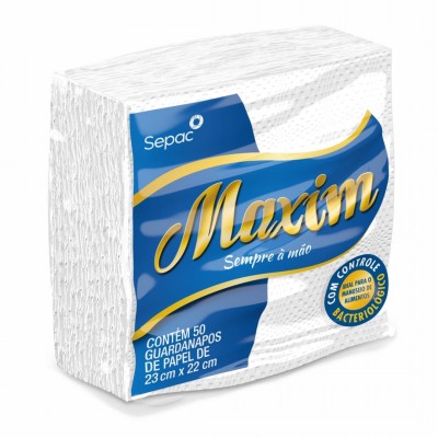 Guardanapo Papel Maxim Pequeno 23x22cm Com 50un